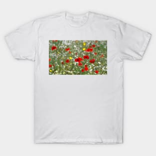 wild flowers and poppys T-Shirt